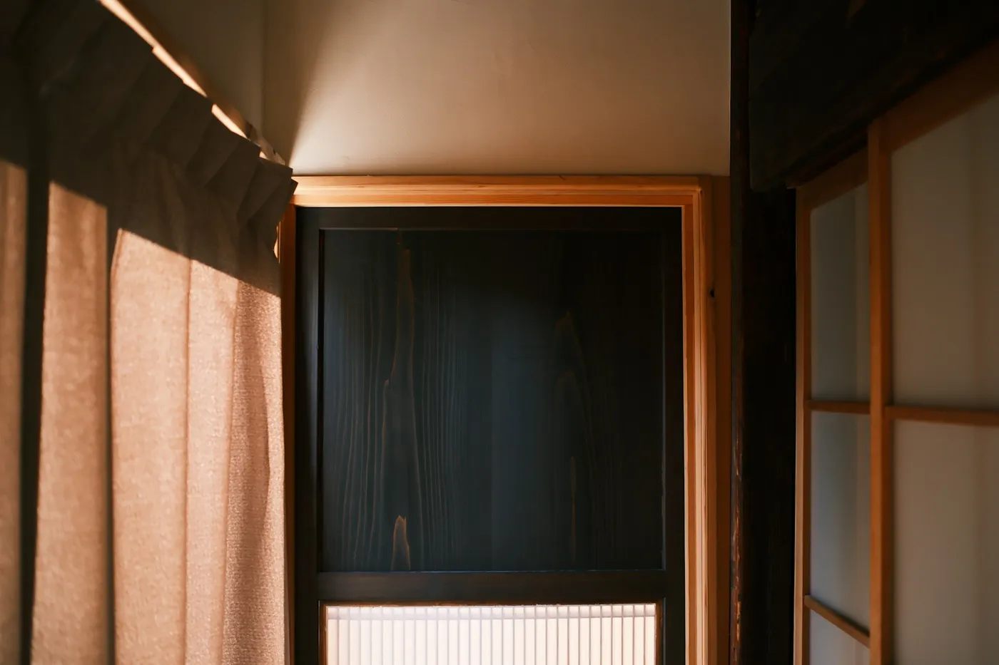 閉じられた障子と部屋の入口