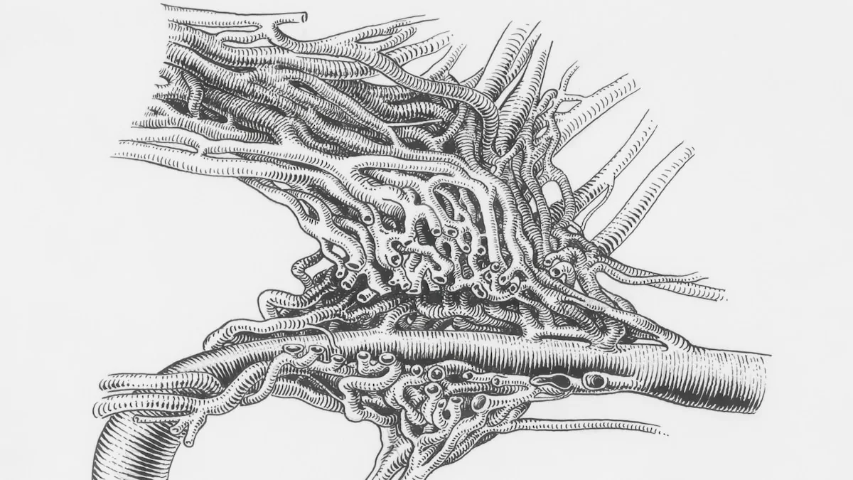 血管の走行を描いた解剖図