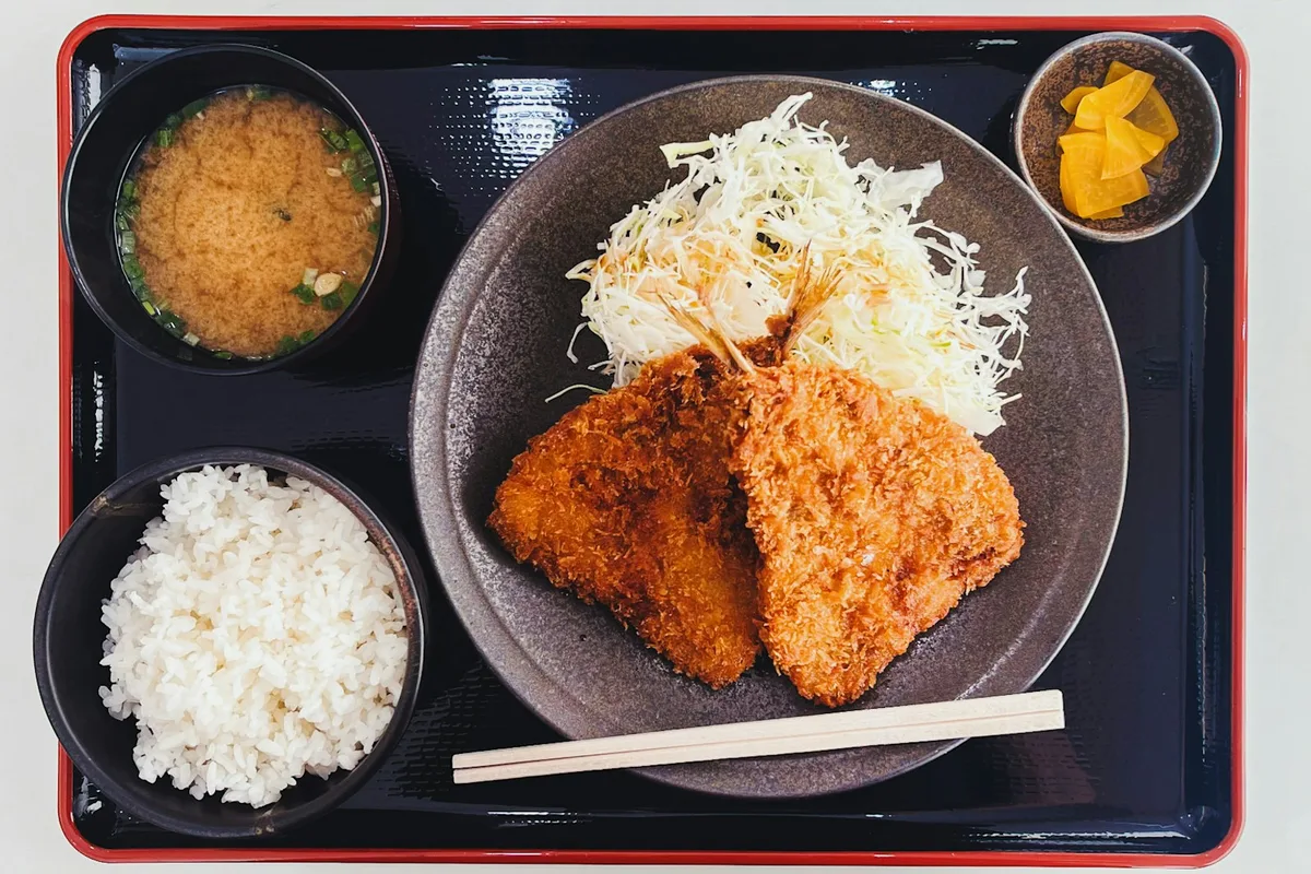 アジフライの定食